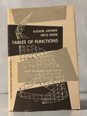 Tables of Functions with Formulas & Curves by Jahnke / Emde (Vintage PB, 4th Ed)